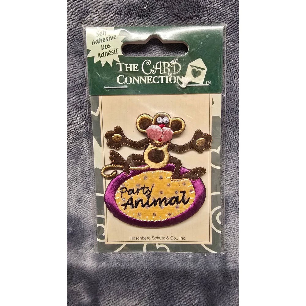 Vintage The Card Connection Party Animal Monkey Self Adhesive Patch TCP0020-123